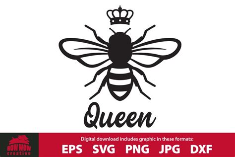 queen bee svg cutting file and clipart