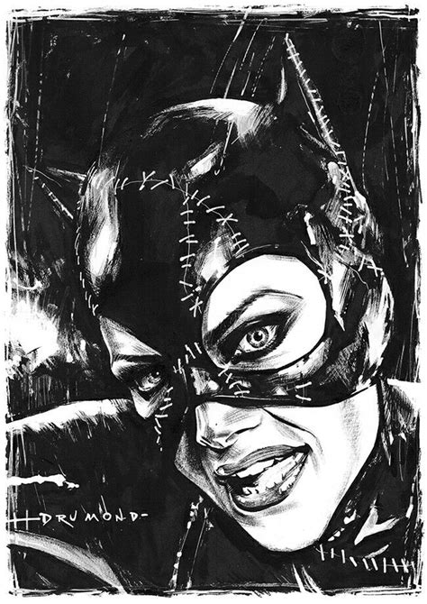 Catwoman Comic Art Sketch Hollywood Art Sketches