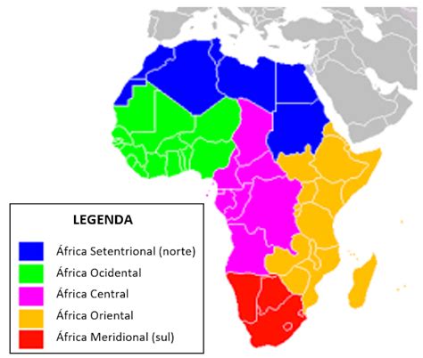Regionalização do Continente Africano Portal Geographia