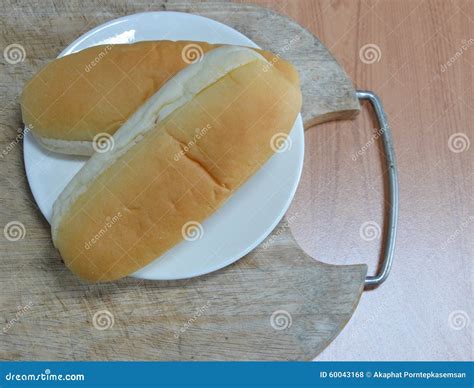 Bread On Wooden Chop Block Stock Photo Image Of Object 60043168
