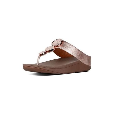 Fitflop Womens Halo Toe Thong Sandals In Rose Goldparkinsons Lifestyle