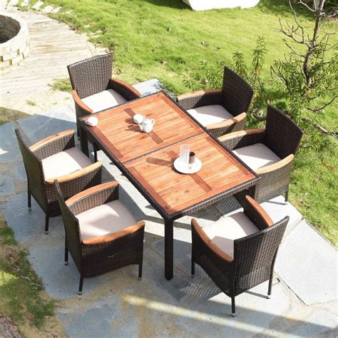 outdoor table dining Brown walker edison wood extending dining table antique – layjao