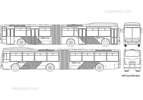 Articulated Bus Dwg Free Cad Blocks Download