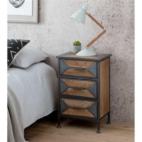 Wooden 3 Drawer Bedside Table Bedside Table With Drawers Bedsides