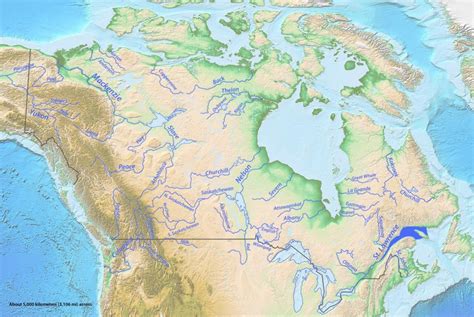 Canada River Map Canada S Rivers Map Northern America Americas