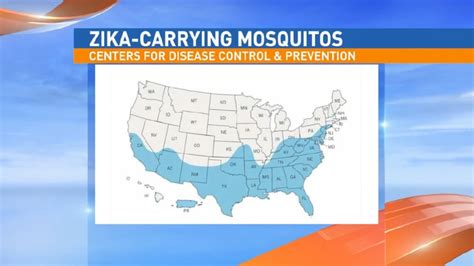 Cdc Map Shows Range Of Zika Carrying Mosquitoes In Us