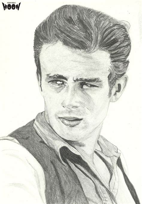 James Dean Drawing By Hoony James Dean Style James Dean Male Portrait
