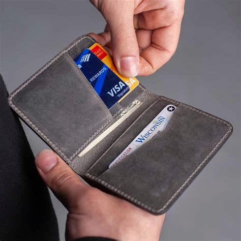 Monogrammed Leather Wallet Minimalist Mens Wallet Bifold Etsy Canada