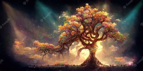 Premium Photo Yggdrasil From Norse Mythology Known For Being The Tree