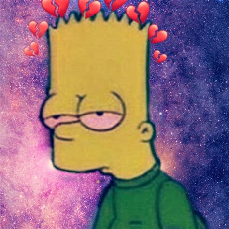 1080x1080 Sad Heart Bart Broken Heart Bart Simpson Sad Wallpaper