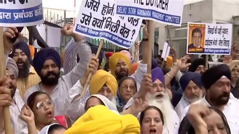 Dsgmc Members Protest Tytlers Anticipatory Bail In 1984 Anti Sikh