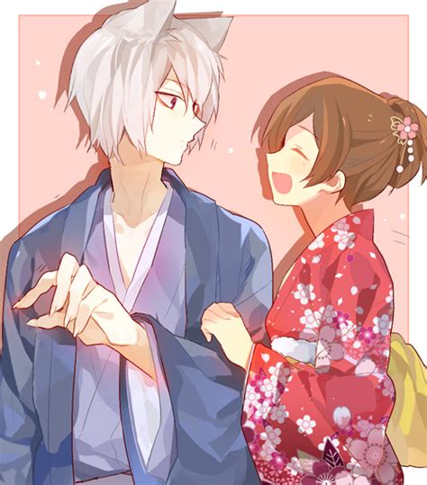 Anime Couple Kimono Nanami Tomoe Kamisama Hajimemashita Kamisama