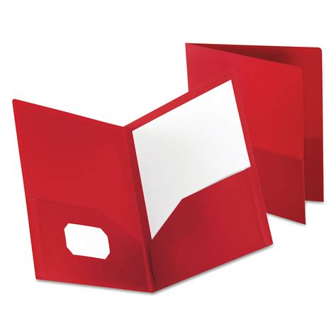 Oxford Poly Twin Pocket Folder 100 Sheet Capacity 11 X 85 Opaque