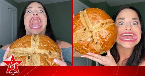 Aldi Launches A Giant Hot Cross Bun And Not Even The Woman With The Worlds Biggest Mouth Can