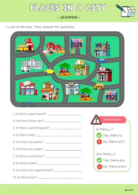 Places In A Town Or City Interactive Worksheet English Language