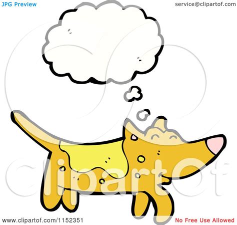 Cartoon Of A Thinking Dog Royalty Free Vector Illustration By