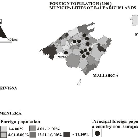 Foreign Population In Statistical Zones In Palma De Mallorca Download