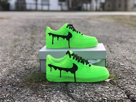 Shoes air force 1 experience sports, training, shopping, and everything else that's new at nike.com. Slime Drip AF1s | THE CUSTOM MOVEMENT in 2020 | Green nike ...