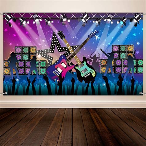 Buy Karaoke Party Decorations Supplies Large Fabric Rock Star Vacation