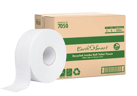 Earthsmart Jumbo Toilet Tissue Roll 2ply 300m Packaging Plus