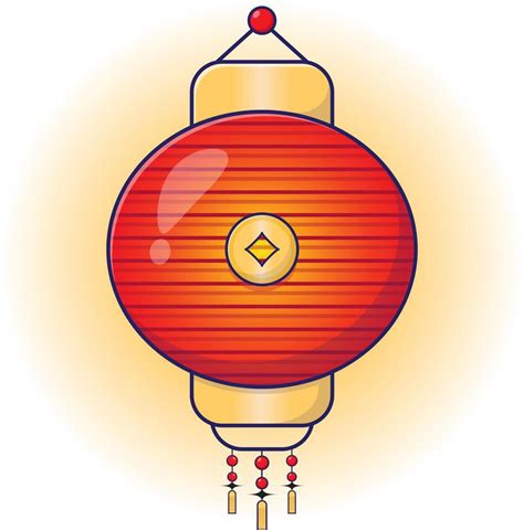Cartoon Vector Design Of Red Chinese New Year Lantern Template Illustration 37209358 Vector Art