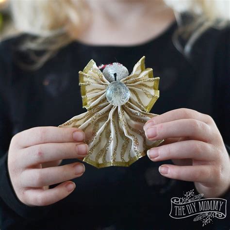 How To Make A Christmas Angel Ornament Out Of Wired Ribbon A Kids