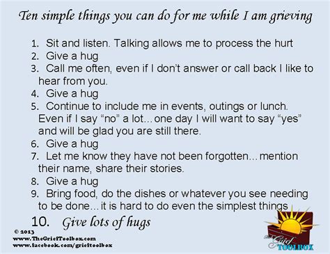 10 Simple Things You Can Do For Me While I Am Grieving The Grief Toolbox