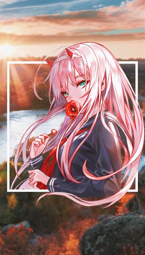 Wallpaper Anime Girls Picture In Picture Zero Two Zero Two Darling