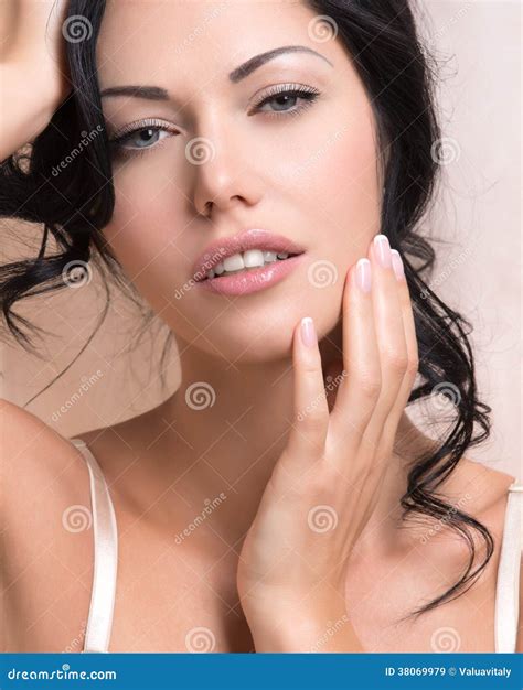 Portrait Of A Beautiful Tender Woman With Creative Hairstyl Stock Image Image Of Fresh Beauty