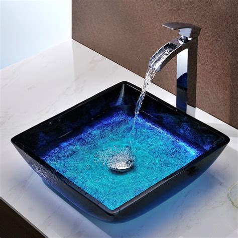 Anzzi Viace Glass Square Vessel Bathroom Sink And Reviews Perigold