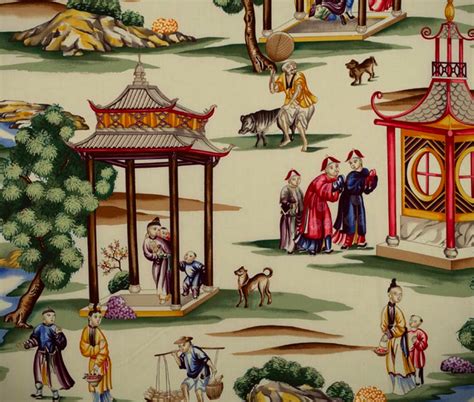 Love This Chinoiserie Fabric Dovecote Decor Asian Wallpaper Chinese