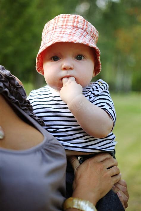Cute Little Boy In Red Hat Stock Image Image Of Caucasian 29693753