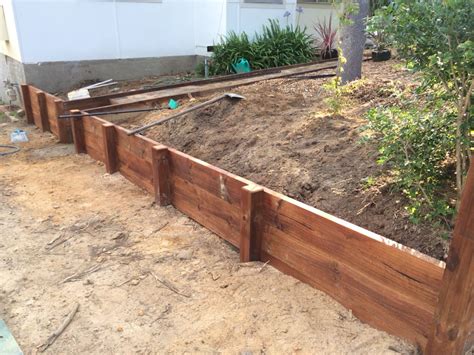 How To Build A Retaining Wall Timber Builders Villa