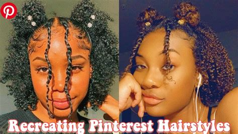 Recreating Pinterest Hairstyles Youtube