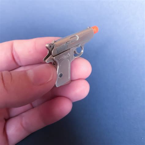 Miniature Gun Walther Ppk Scale 14 Pinfire Gun Mini Gun Etsy
