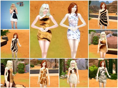 Sims 4 Ccs The Best Prehistoric Coatdress By Meryanes Sims