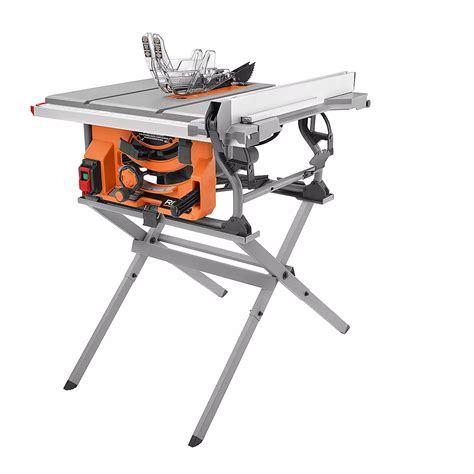 Ridgid 15 Amp 10 Inch Table Saw With Folding Stand The Home Depot Canada