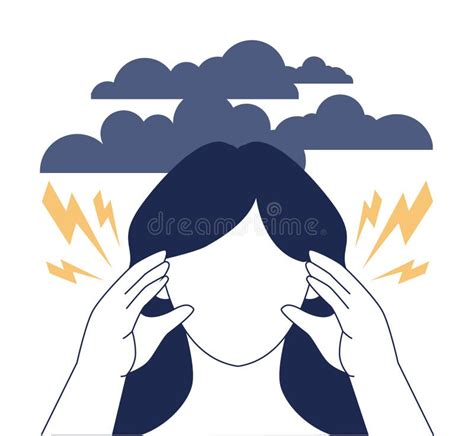 Stress Concept Depression And Fear Emotional Frustration Stock Vector