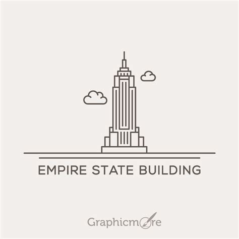 Empire State Building Vector File Free Download By Graphicmore
