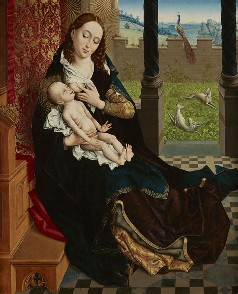 Nursing Madonna By A Master Of The Embroidered Foliage Netherlandish
