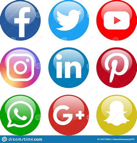 Social Media Icons Editorial Photo Illustration Of Buttons 154772666