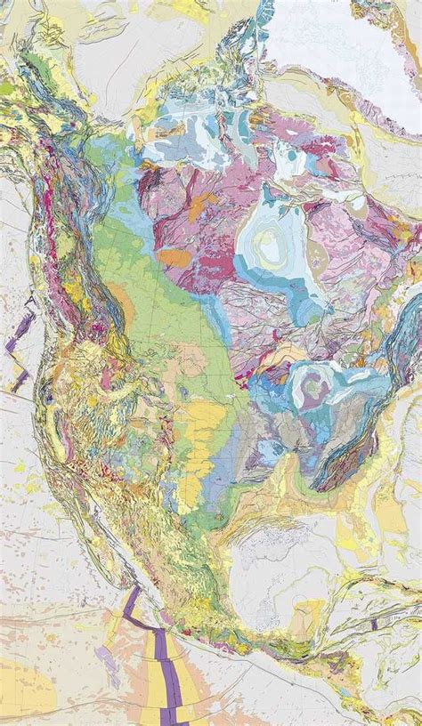 Geologic Map Of North America 1024x1765 North America Map Geology Map