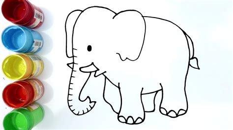 Menggambar Gajah Lucu Gambar Gajah Kartun Menggambar Kartun Gajah