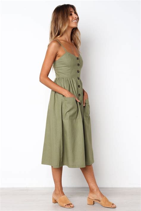 Ascot Dress Khaki Fashion Khaki Dress Outfit Dresses Online Australia
