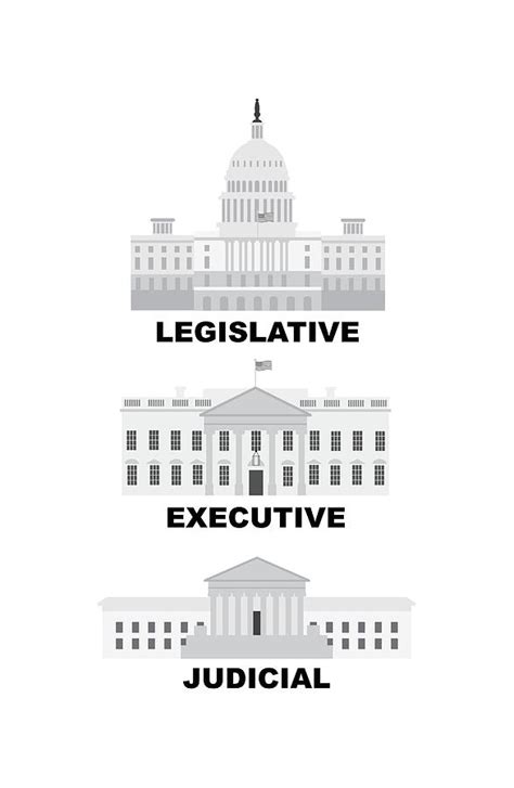 Three Branches Of Us Government Illustration Photograph By Jit Lim Pixels