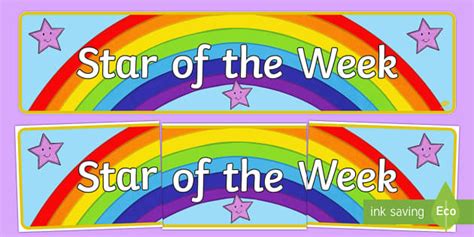 👉 Star Of The Week Banner Teacher Made Twinkl