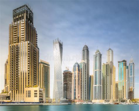 Day View Of Dubai Marina Bay With Clear Sky Uae Stock Photo Image Of