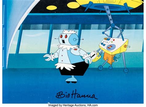 The Jetsons Rosie The Robot Production Cel Signed By Bill Hanna Hanna