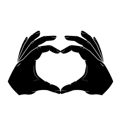 Vector Hands Making Shape Of Heart On White Background Vector