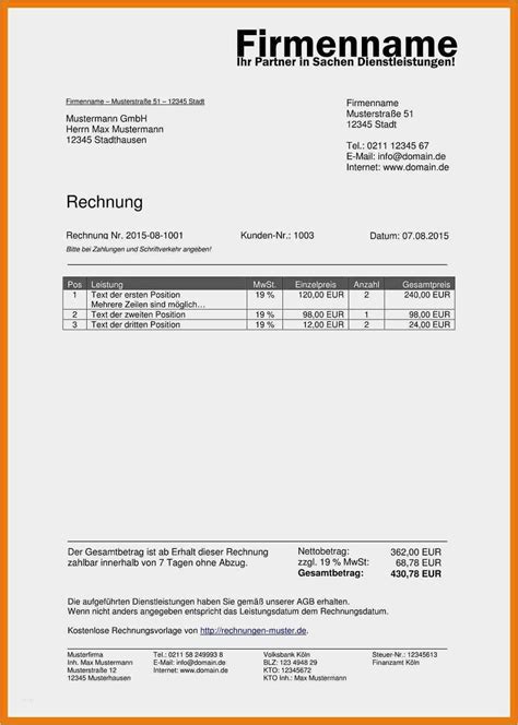 Proforma Rechnung Schweiz Vorlage